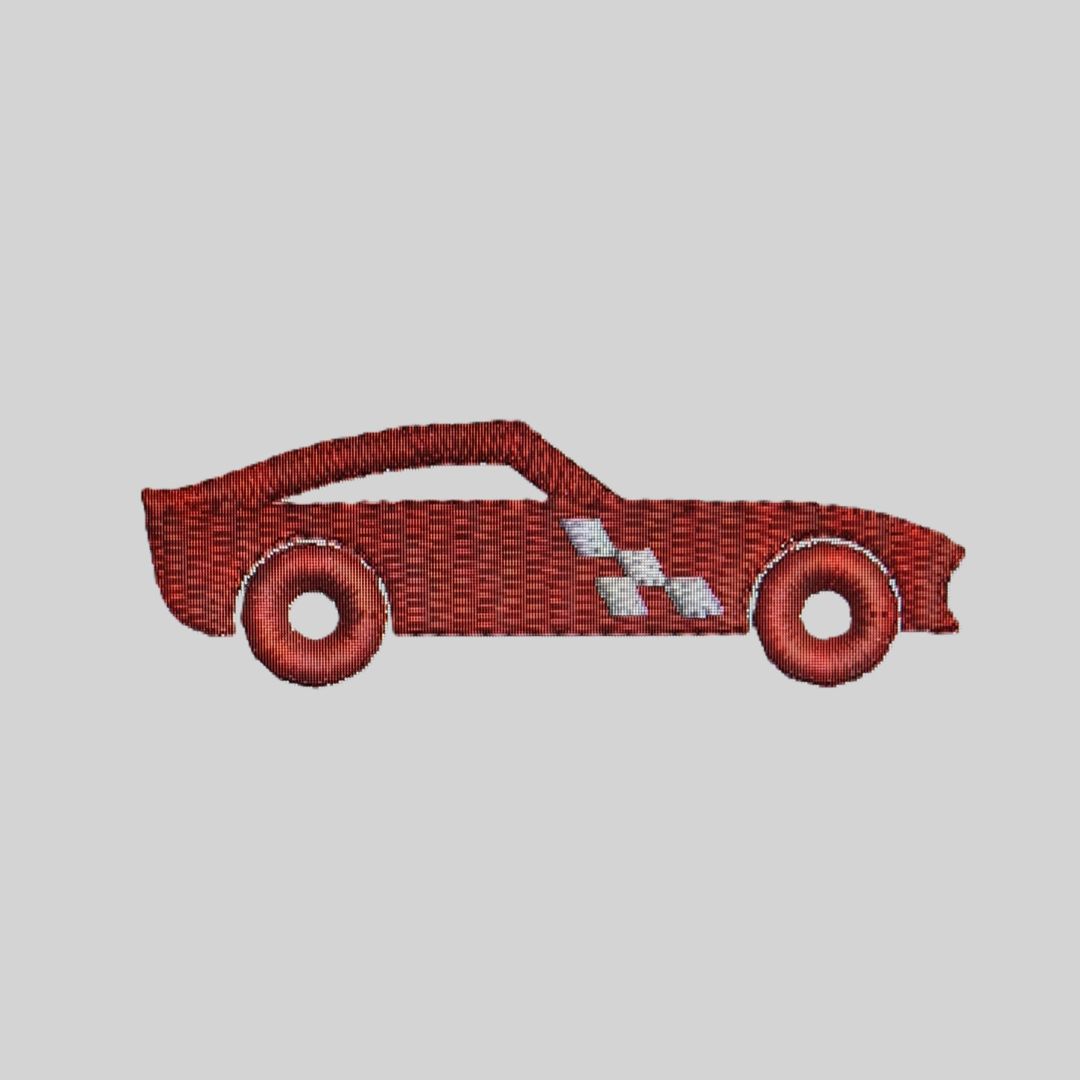 haftowana welurowa obroża dla charcika włoskiego, małego psa lub szczeniaka charta | zapinana na klasyczną klamrę | RACE CAR | szerokość 3 cm